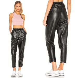 Blank NYC x REVOLVE Black No Guidance Vegan Leather Ankle Jogger Size 28